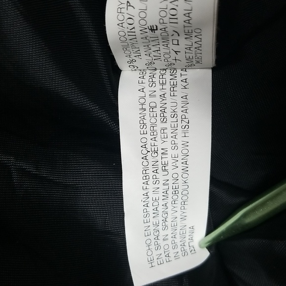 Zarah Vintage Woman Fringed, Lined, Tweed Skirt  Size 10 - Picture 12 of 14